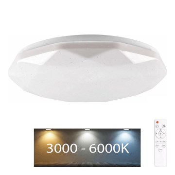 LED Prigušiva svjetiljka za kupaonicu GALAXY LED/48W/230V pr. 38 cm 3000-6000K IP44 + daljinski upravljač