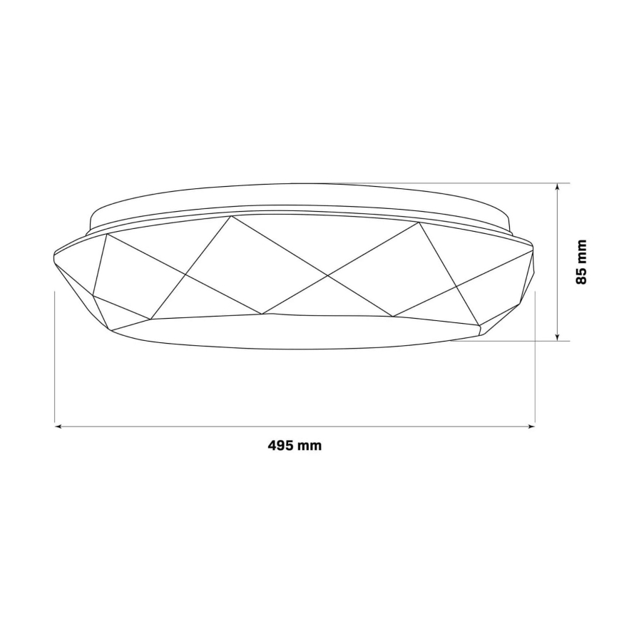 LED Prigušiva svjetiljka za kupaonicu GALAXY LED/72W/230V pr. 49 cm 3000-6000K IP44 + daljinski upravljač