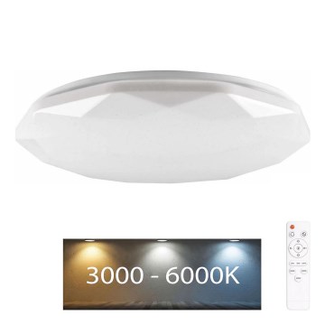 LED Prigušiva svjetiljka za kupaonicu GALAXY LED/72W/230V pr. 49 cm 3000-6000K IP44 + daljinski upravljač