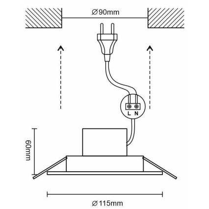 LED Prigušiva svjetiljka za kupaonicu LED/10W/230V 3000K-6500K Wi-Fi Tuya IP44