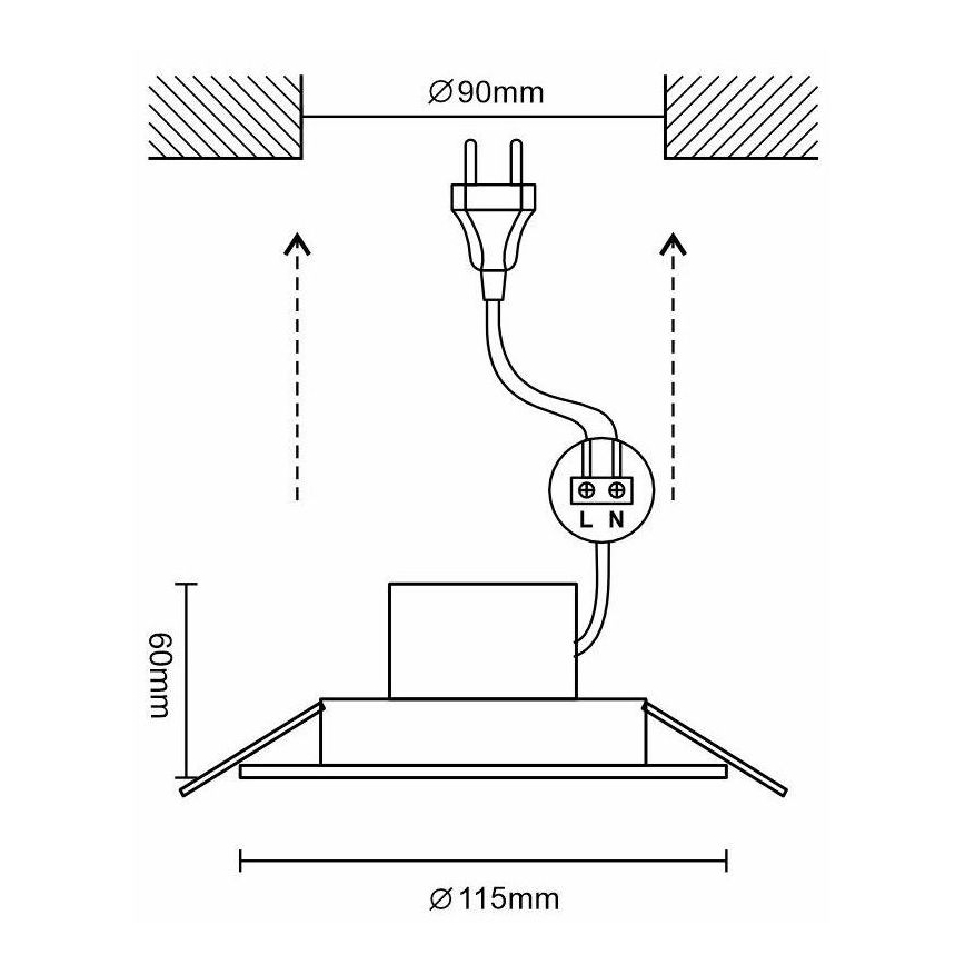 LED Prigušiva svjetiljka za kupaonicu LED/10W/230V 3000K-6500K Wi-Fi Tuya IP44