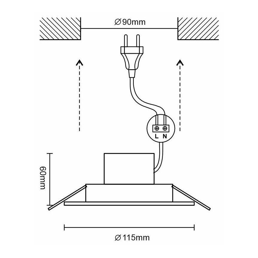 LED Prigušiva svjetiljka za kupaonicu LED/10W/230V 3000K-6500K Wi-Fi Tuya IP44