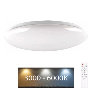 LED Prigušiva svjetiljka za kupaonicu PIRIUS LED/48W/230V pr. 38 cm 3000-6000K IP44 + daljinski upravljač
