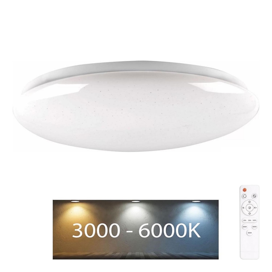 LED Prigušiva svjetiljka za kupaonicu PIRIUS LED/48W/230V pr. 38 cm 3000-6000K IP44 + daljinski upravljač