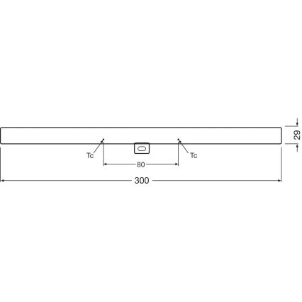 LED Prigušiva svjetlosna cijev S14d/3W/230V 2700K 30 cm CRI 90 - Osram