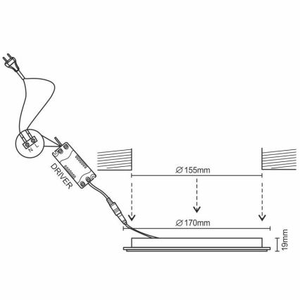 LED Prigušiva ugradbena svjetiljka LED/12W/230V 3000-6500K Wi-Fi Tuya