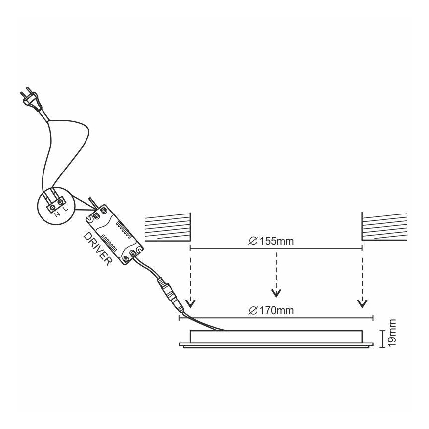 LED Prigušiva ugradbena svjetiljka LED/12W/230V 3000-6500K Wi-Fi Tuya