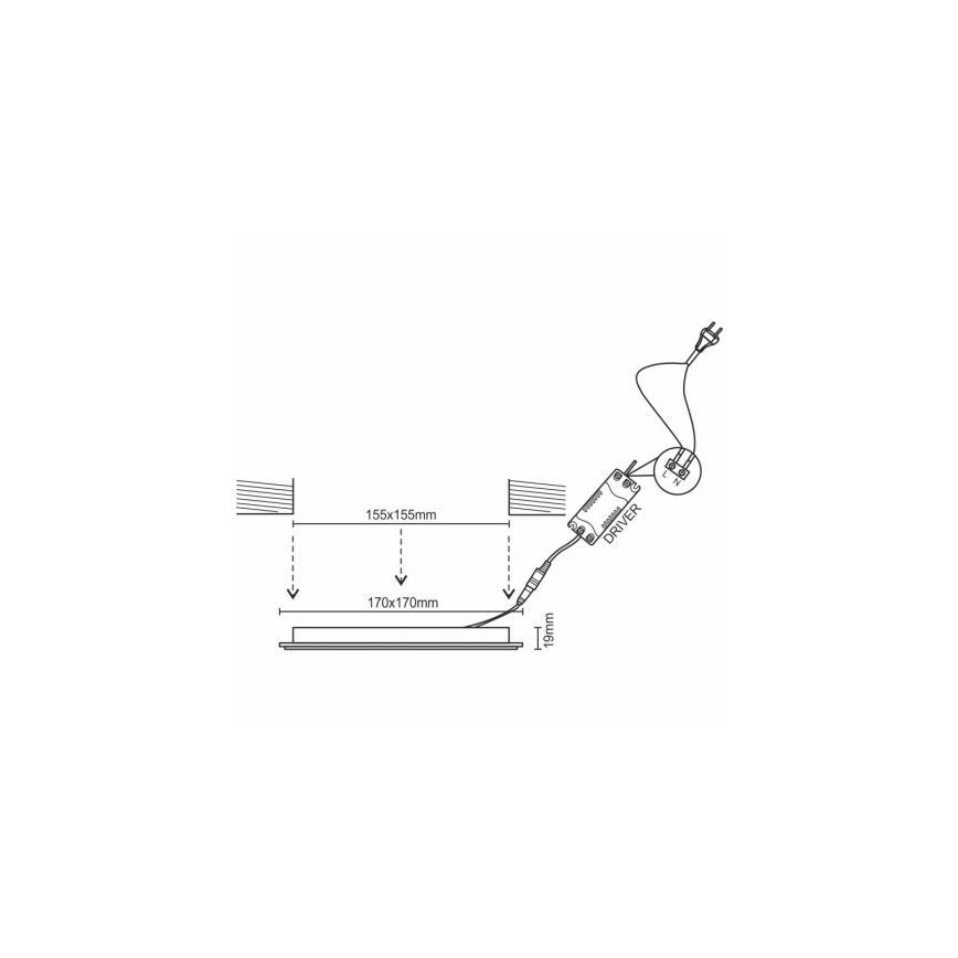 LED Prigušiva ugradbena svjetiljka LED/12W/230V 3000-6500K Wi-Fi Tuya