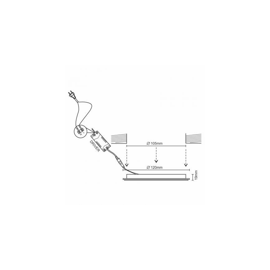 LED Prigušiva ugradbena svjetiljka LED/6W/230V 3000-6500K Wi-Fi Tuya