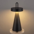 LED prigušiva vanjska punjiva dodirna stolna lampa HALO LED/1,5W/3,7V 3000 mAh IP44 crna
