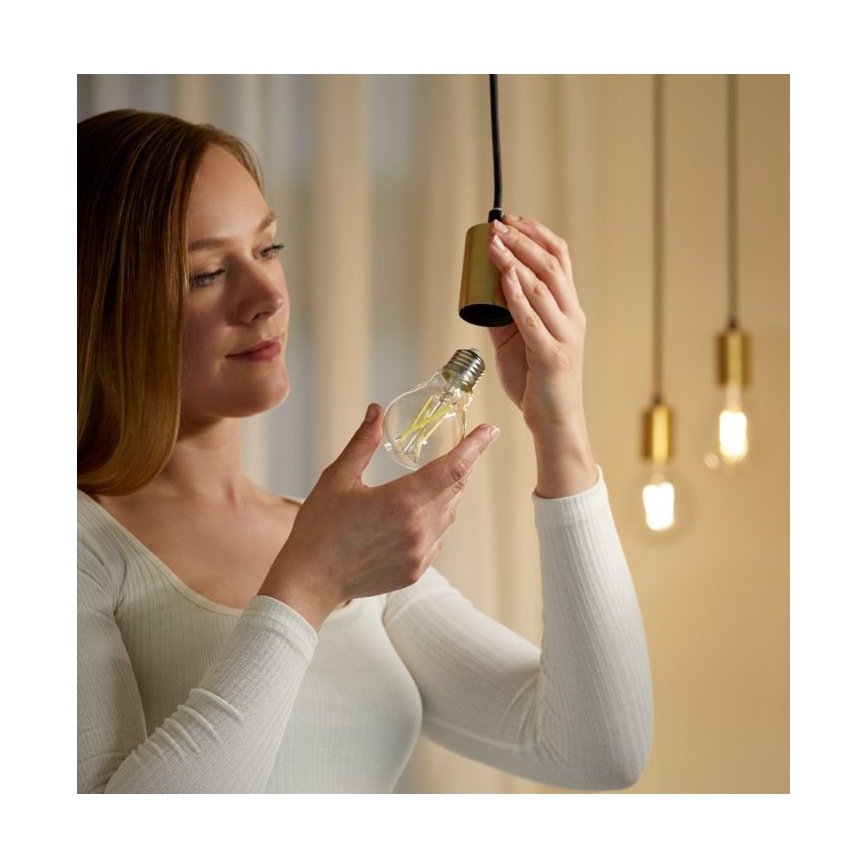 LED Prigušiva žarulja FILAMENT A60 E27/6,7W/230V 2700-6500K CRI 90 Wi-Fi - WiZ