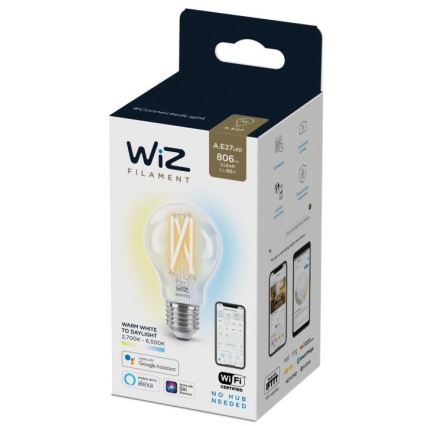 LED Prigušiva žarulja FILAMENT A60 E27/6,7W/230V 2700-6500K CRI 90 Wi-Fi - WiZ