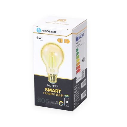 LED Prigušiva žarulja A60 E27/6W/230V 2700-6500K Wi-Fi - Aigostar
