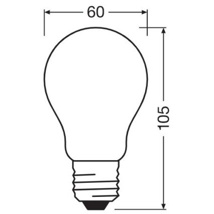LED Prigušiva žarulja A60 E27/7W/230V 2700K - Osram