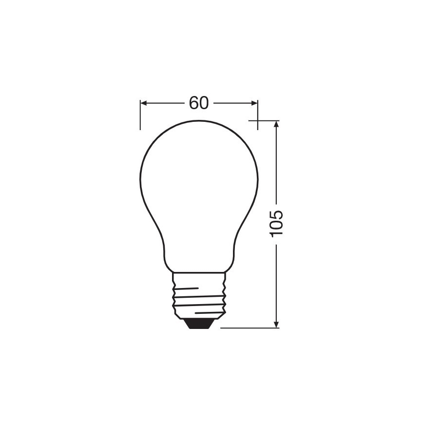 LED Prigušiva žarulja A60 E27/7W/230V 2700K - Osram
