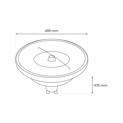 LED Prigušiva žarulja AR111 GU10/10,5W/230V 3000K