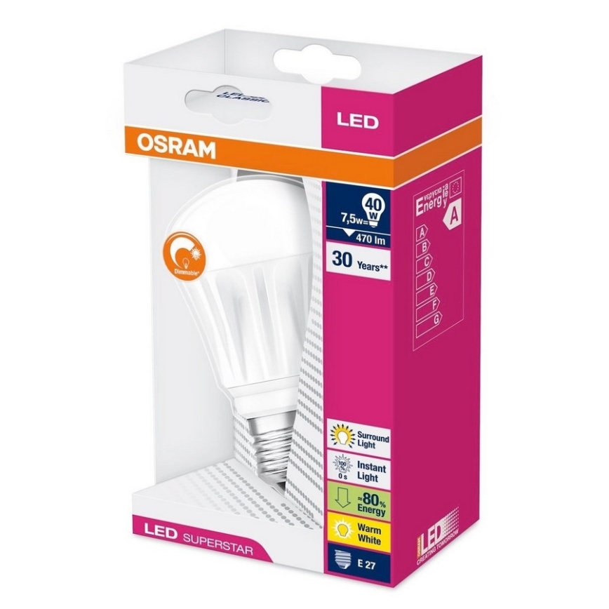 LED Prigušiva žarulja BIRNE E27/7,5W/230V 2700K - Osram