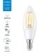 LED Prigušiva žarulja FILAMENT C35 E14/4,9W/230V 2700-6500K CRI 90 Wi-Fi - WiZ