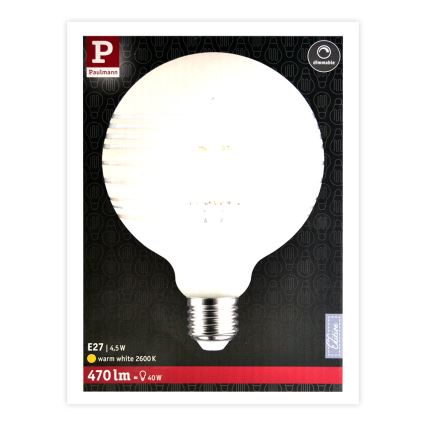 LED Prigušiva žarulja CLASSIC G125 E27/4,5W/230V 2600K - Paulmann 28744