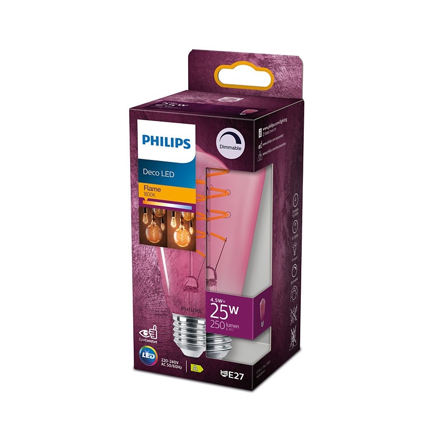 LED Prigušiva žarulja DECO Philips ST64 E27/4,5W/230V 1800K
