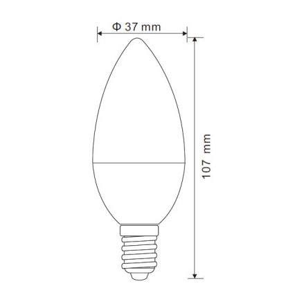 LED Prigušiva žarulja E14/5W/230V 3000K - Globo