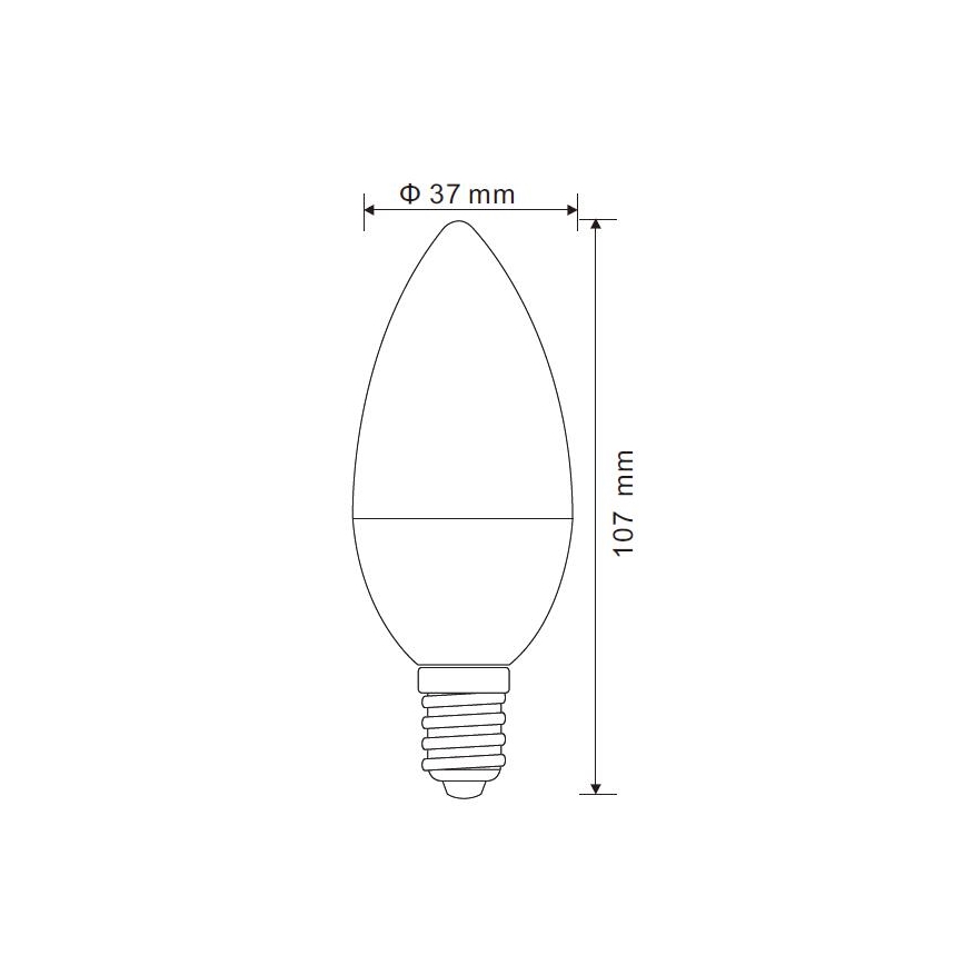 LED Prigušiva žarulja E14/5W/230V 3000K - Globo