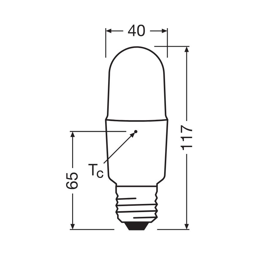 LED Prigušiva žarulja E27/11W/230V 2700K CRI 90 - Osram