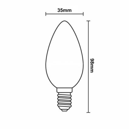 LED Prigušiva žarulja FILAMENT C35 E14/6W/230V 3000K