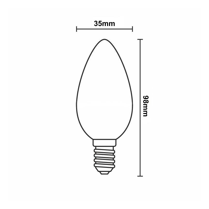LED Prigušiva žarulja FILAMENT C35 E14/6W/230V 3000K