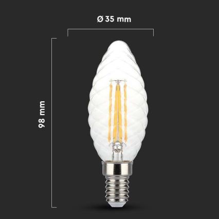 LED Prigušiva žarulja FILAMENT E14/4W/230V 3000K