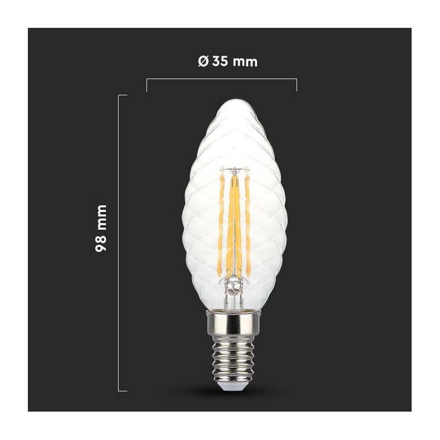 LED Prigušiva žarulja FILAMENT E14/4W/230V 3000K