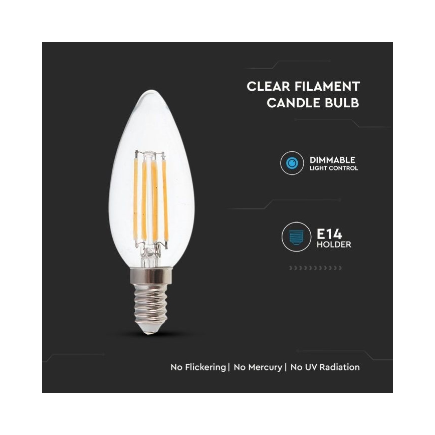 LED Prigušiva žarulja FILAMENT E14/4W/230V 3000K