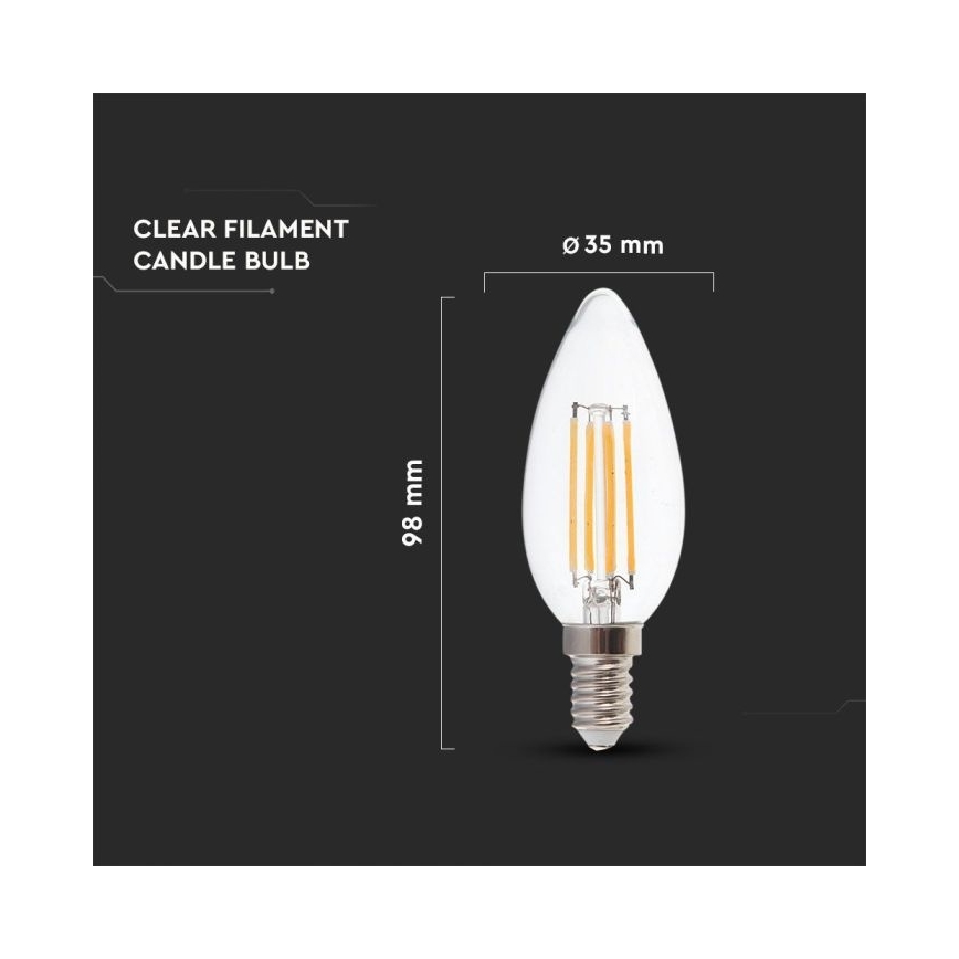 LED Prigušiva žarulja FILAMENT E14/4W/230V 3000K