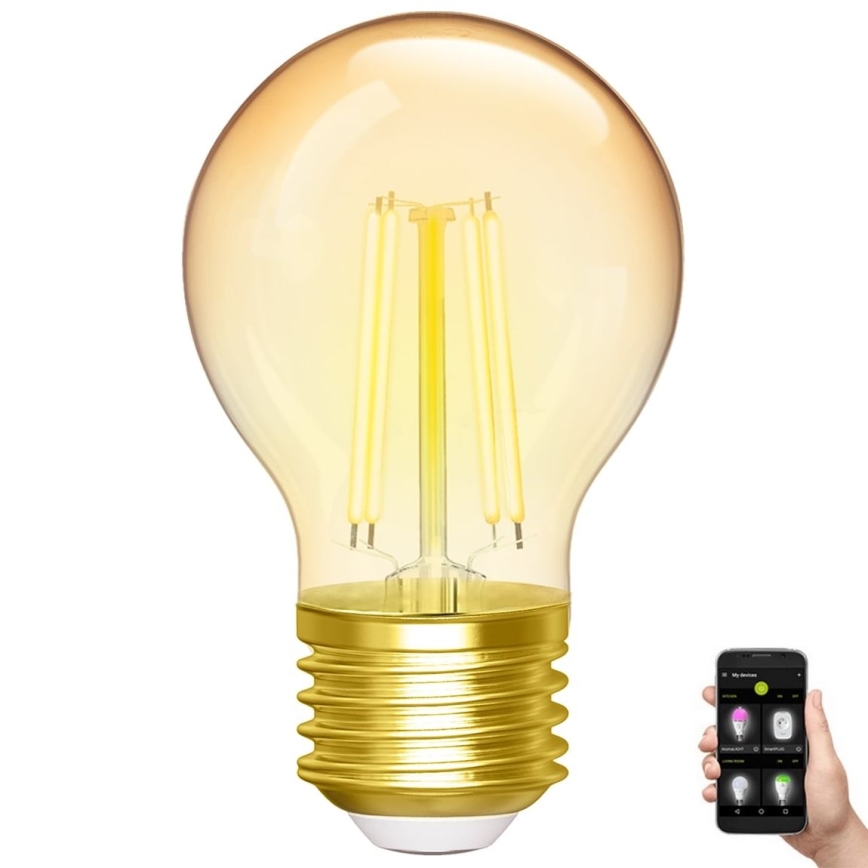 LED Prigušiva žarulja FILAMENT G45 E27/4,5W/230V 2700-6500K Wi-Fi - Aigostar