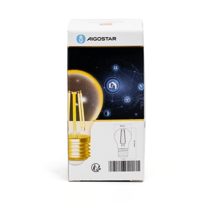 LED Prigušiva žarulja FILAMENT G45 E27/4,5W/230V 2700-6500K Wi-Fi - Aigostar