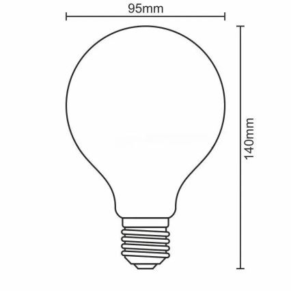 LED Prigušiva žarulja FILAMENT G95 E27/11W/230V 4000K