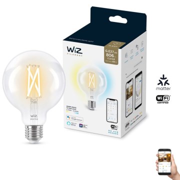 LED Prigušiva žarulja FILAMENT G95 E27/6,7W/230V 2700-6500K CRI 90 Wi-Fi - WiZ