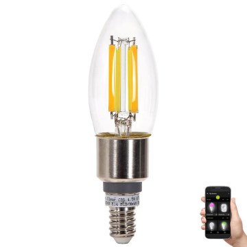 LED Prigušiva žarulja FILAMENT MESH Smart C35 E14/4,5W/230V 2700-6500K - Aigostar