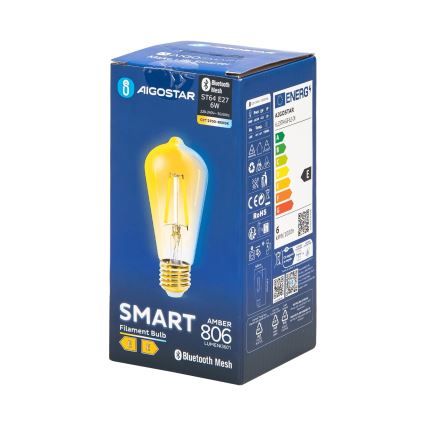 LED Prigušiva žarulja FILAMENT MESH Smart ST64 E27/6W/230V 2700-6500K - Aigostar