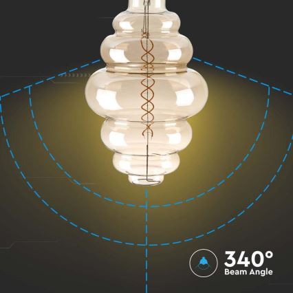 LED Prigušiva žarulja FILAMENT S200 E27/8W/230V 1800K