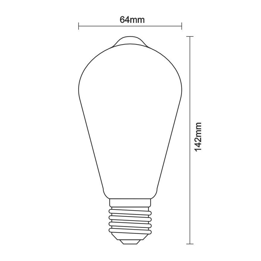 LED Prigušiva žarulja FILAMENT ST64 E27/11W/230V 4000K
