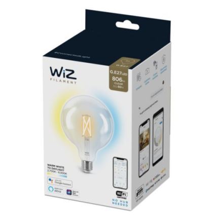 LED Prigušiva žarulja FILAMENT G125 E27/7W/230V 2700-6500K CRI 90 Wi-Fi - WiZ