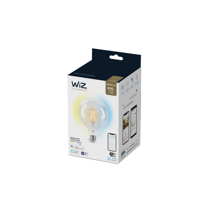 LED Prigušiva žarulja FILAMENT G125 E27/7W/230V 2700-6500K CRI 90 Wi-Fi - WiZ