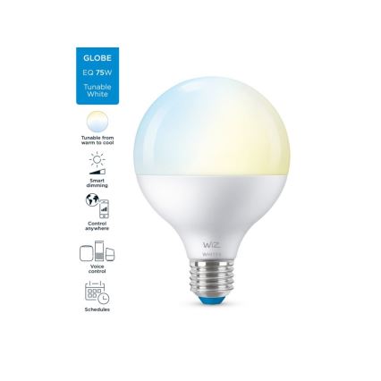 LED Prigušiva žarulja G95 E27/11W/230V 2700-6500K CRI 90 Wi-Fi - WiZ