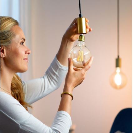 LED Prigušiva žarulja FILAMENT G95 E27/6,7W/230V 2700-6500K CRI 90 Wi-Fi - WiZ