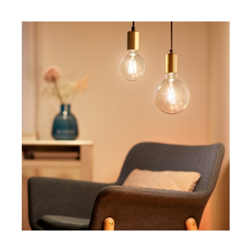 LED Prigušiva žarulja FILAMENT G95 E27/6,7W/230V 2700-6500K CRI 90 Wi-Fi - WiZ