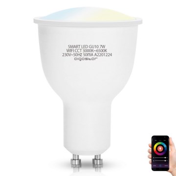 LED Prigušiva žarulja GU10/7W/230V 3000-6500K Wi-Fi - Aigostar