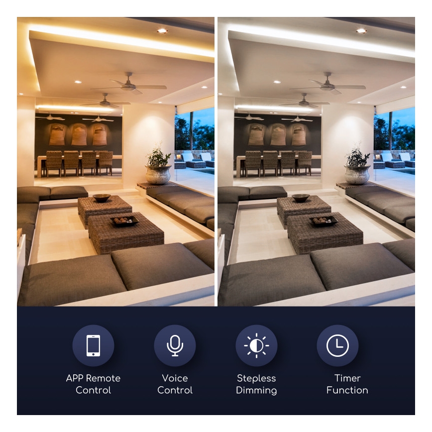 LED Prigušiva žarulja GU10/7W/230V 3000-6500K Wi-Fi - Aigostar