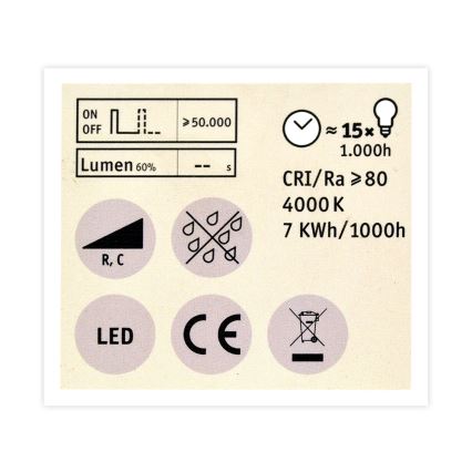 LED prigušiva žarulja GU10/7W/230V 4000K - Paulmann 28754