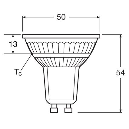LED Prigušiva žarulja PAR16 GU10/4,7W/230V 4000K 36° CRI 90 - Osram